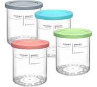 Ice Cream Pints Compatible with Ninja NC501 NC500 Series Creami Deluxe Ice Cream Maker,4 Pack Ice Cream Containers with Lids Replacements