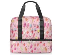 Ice Cream Popsicle Sports Duffle Bag for Women Men Kirls Boys Girls 21 L Weekend Overnight Bags Wet Seperated Tote Bag for Travel Gym Yoga