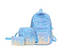 Ice Cream Print 3Pcs Kids School Bag and Lunch Box Set with Handbag | School Bags for Girls Boys Backpack Daypack Large Capacity Rucksacks for Teenagers Primary Secondary Age 5-16