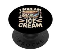 Ice Cream Pun I Scream For Ice Cream PopSockets Adhesive PopGrip