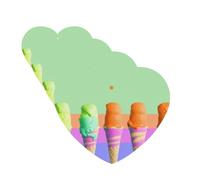 Ice cream rainbow gradient Car Air Freshener Cards for Women Men 4 Pack Cute Car Accessories Long Lasting Scent Car Diffuser Hanging Auto Aromatherapy Tablets Car Fresheners Gifts
