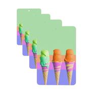 Ice cream rainbow gradient Car Air Freshener Cards for Women Men 4 Pack Cute Car Accessories Long Lasting Scent Car Diffuser Hanging Auto Aromatherapy Tablets Car Fresheners Gifts