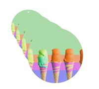 Ice cream rainbow gradient Car Air Freshener Cards for Women Men 4 Pack Cute Car Accessories Long Lasting Scent Car Diffuser Hanging Auto Aromatherapy Tablets Car Fresheners Gifts