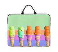 Ice Cream Rainbow Gradient Laptop Case Sleeve 14 inch Shockproof Protective Notebook Case Travel Laptop Bag with Handle Waterproof Computer Cover Briefcase Handbags for Men Women