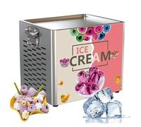 Ice Cream Roll Machine - Stainless Steel Stir-Fried Ice Cream Maker for Yogurt and Cream in Bars, Cafes, and Dessert Shops