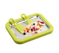 Ice Cream Roller Machine - Stainless Steel, ABS | Ice Cream Roller Mould | Homemade Iceme Roller Pan With 2 Scrapers | For Shop Party Kitchen Cafe Home Summer