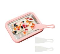 Ice Cream Roller Maker - Homemade Yogurt Rolls Tray - Ice Cream Cold Plate with 2 Spatulas - for Adults Home Kitchen Family Gathering Outdoor Holiday Cooking