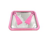 Ice Cream Roller Maker Pan Cold Pan Plate Instant Ice Cream Maker Stainless Steel Interactive Homemade(Style2 Pink)