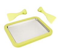 Ice Cream Roller Maker Pan, Ice Plate with 2 Spatulas, Instant Ice Cream Machine, Ice Plate for Ice Making, Ice Plate for Ice Rolls, Rolled Ice Cream Maker, for, Sorbet, Yogurt
