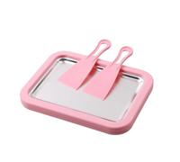 Ice Cream Roller Maker Pan, Instant Ice Cream Roll Pan with 2 Spatulas, DIY Freeze Dessert Board, for Homemade Rolled Yogurt