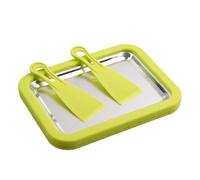 Ice Cream Roller Maker Pan, Instant Ice Cream Roll Pan with 2 Spatulas, DIY Freeze Dessert Board, for Homemade Rolled Yogurt