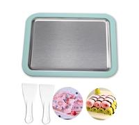 Ice Cream Roller Maker XL Instant Ice Cream Plate with 2 Spatulas, Rolled Ice Cream Maker for Sorbet Frozen Yogurt Gelato, Homemade DIY Frozen Yogurt Maker Machine for Children Home Family