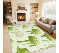 Ice Cream Rugs Living Room Green Kids Dessert Area Rugs for Bedroom 80 x 150, Printed Anti Slip Washable Short Pile Carpet for Kitchen Home Decor C-N2
