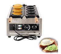 Ice Cream Sandwich Maker, UFO Burger Press with Digital Timer, 5-Min Waffle Maker 50-300°C for Restaurants Coffee Shops Food Trucks, Single Head Rotating