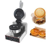 Ice Cream Sandwich Maker, UFO Burger Press with Digital Timer, 5-Min Waffle Maker 50-300°C for Restaurants Coffee Shops Food Trucks, Single Head Rotating