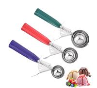 Ice Cream Scoop,3PCS Friendly Multifunctional Stainless Steel Ice Cream Spoon is Suitable for Baking Home and Dessert Shops,Safe and Environmentally for Ice Cream Melon Baller Mash Potato