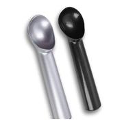 Ice Cream Scoop,7 inch Nonstick Anti-Freeze Aluminum Scooper Spoon Durable for Gelato, Cookie Dough, Sorbet, Almond(2pcs 1silver 1black)