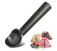 Ice Cream Scoop,Black Aluminum Ice Cream Scooper,7 Inches One-Piece Design Nonstick Cookie Spoon.