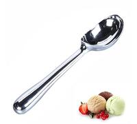 Ice Cream Scoop - Chrome Coloured Accessory for Tackling Frozen Dessert, Dishwasher Safe. Suitable Tool for Making Balls Out of Melon and Other Fruit