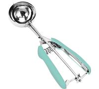 Ice Cream Scoop, Cookie Scoop, 5.3 Tbsp/ 80 ml/ 2.7 oz Cookie Scoops for Baking, 18/8 Stainless Steel Cookie Scooper for Baking, Ice Cream Scooper with Trigger Release, Cookie Dough Scoop(Mint Green)