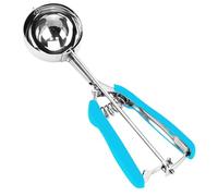 Ice Cream Scoop, Cookie Scoop, 5.3 Tbsp/ 80 ml/ 2.7 oz Cookie Scoops for Baking, 18/8 Stainless Steel Cookie Scooper for Baking, Ice Cream Scooper with Trigger Release, Cookie Dough Scoop(Blue)