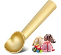 Ice Cream Scoop,Gold Aluminum Ice Cream Scooper,7 Inches One-Piece Design Nonstick Cookie Spoon.