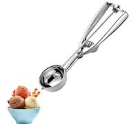 Ice Cream Scoop, Large 6cm Cookie Scoop Made of Durable 304 Stainless Steel, Ergonomic Trigger-Activated Scoop for Easy Serving of Ice Cream, Meatballs, Melon Balls, Mashed Potatoes, and Muffins