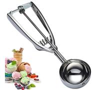 Ice Cream Scoop - Large Sized (6cm), Icecream Scoop Ice Cream Scoop with Trigger, 304 Stainless Steel Cookie Scoop for Ice Cream, Meatballs, Mellon Balls,Portioning of Muffins, Mashed Potatoes
