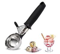 Ice Cream Scoop Large Sized (6cm) Stainless Steel Cookie Scoop for Ice Cream, with Easy Trigger Release Good Grips for Mashed Potato, Meatballs, Mellon Balls Fruit Salad and Cookie