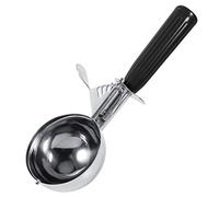Ice Cream Scoop, Large Stainless Steel Ice Cream Scooper Non-Stick Anti-Freeze Spoon Melon Baller Scoop Kitchen Food Scoop with Trigger and Plastic Handle for Fruit, Mashed Potato(4.7CM)