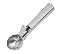 Ice Cream Scoop, Multifunctional Ice Cream Scoops Stainless Steel Dual-Purpose Scoop Fruit Watermelon Spoon Ball Household Tools(L)