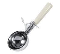 Ice Cream Scoop, Non Slip Extended Grooved Handle Avoids Corrosion Sticking Cookie Scoop with Trigger for Ice Cream Melon Cookie Dough Meatballs Mash Potato(6.8CM)