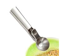 Ice Cream Scoop, Stainless Steel Dispenser, Ergonomic Trigger Handle, Heavy-Duty Baller, 7.56 x 2.24 Inches Non-Slip Grip, Versatile Kitchen Tool for Watermelon, Buffet, Party