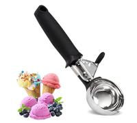 Ice Cream Scoop Stainless Steel Fruit Scoop | Multi-Purpose Stainless Steel Scoop with Easy Squeeze Trigger | Perfect for Ice Cream, Melon, Cookie Dough, & Meatballs | Durable & Ergonomic Design