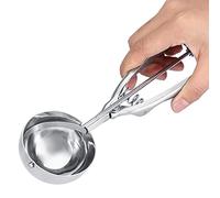 Ice Cream Scoop Stainless Steel Ice Cream Scoop Cookie Scoop Manual Mechanical Trigger Food Scoop for Cake Biscuit Melon Sugur(6CM)