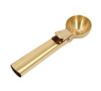 Ice Cream Scoop, Stainless Steel Ice Cream Scoop Ice Cream Scooper Ice Cream Scoop with Trigger with Non Stick Edges for Cupcakes, Muffins, Pancakes (Gold)
