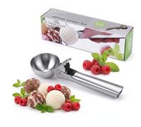 Ice Cream Scoop Stainless Steel Ice Cream Scoops with Easy Trigger Stainless Steel Cookie Scoop with Easy Release for Ice Cream Mashed Potatoes Meatballs