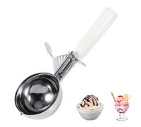 Ice Cream Scoop with Plastic Handle, Stainless Steel Mashed Potatoes Fruits Cookie Dough Spoon Kitchen Tool for Home Cafe Bar(8CM)