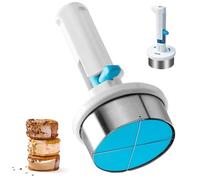 Ice Cream Scoop with Release - One Handed Cookie Dough Scooper | Ice cream scooper: ½ cup portions. Twist-release for sandwiches. Works for cookies, burgers, desserts. Dishwasher safe.