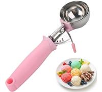 Ice Cream Scoop with Trigger Premium Release Stainless Steel, Potato Scooper, Cookie Scoop for Mashed Potatoes,Ice Cream,Fruits, Meatballs Ergonomic Non-Slip Grip Dishwasher Safe Multi-Functional