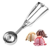 Ice Cream Scoops with Easy Trigger,Cookie Scoops for Baking-Large Sized (6.3cm) 304 Stainless Steel Cookie Scoop for Ice Cream, Cookie, Cupcake, Meatball, Muffin