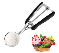 Ice Cream Scoops With Easy Trigger, Haolide Stainless Steel Mashed Potatoes Scoop, Spring Handle Cakes Scooper for DIY Fruit Baller, Ice Cream Ball, Cookie