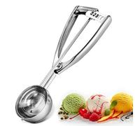 Ice Cream Scoops with Easy Trigger - Large Sized (6.3cm) 304 Stainless Steel Cookie Scoop for Meatballs, Mellon Balls, Mashed Potatoes and Muffins