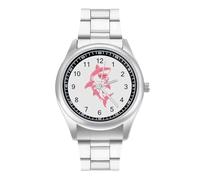 Ice Cream Shark Quartz Watch Stainless Steel Wrist Watches for Men Women Easy to Read