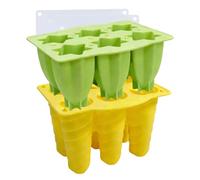 Ice Cream Silicone Mould, Pack of 2, 6-Chamber Cooled Dessert Mould, Easy Release Popsicle Mould, for Parents and Families, Juice, Milk, Jam, House Parties, Summer, Game Dates, Camping and