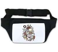 Ice Cream Skateboard Urban Roller Skates Waist Bag Fanny Pack White