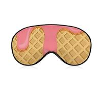 Ice Cream Sleep Masks Eye Cover Blackout with Adjustable Elastic Strap Night Blindfold for Women Men Yoga Travel Nap