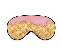 Ice Cream Sleep Masks Eye Cover Blackout with Adjustable Elastic Strap Night Blindfold for Women Men Yoga Travel Nap