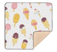 Ice Cream Soft Padded Baby Play Mat for Floor Lightweight Baby Kick Crawling Mat for Babies Infants Toddlers, 50'' x 50''