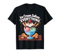 Ice Cream Solves Everything Cone Sundae T-Shirt
